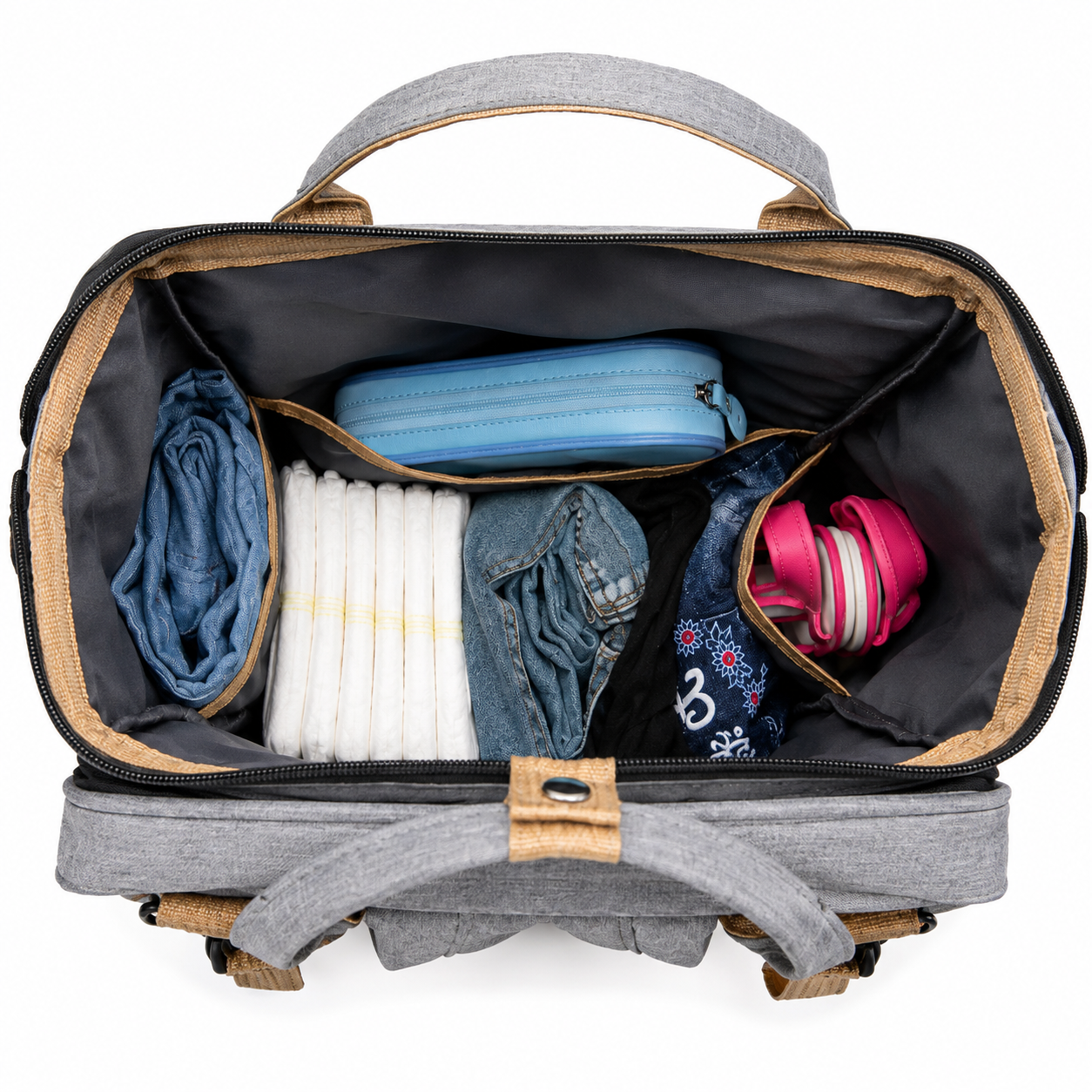 Premium Wickelrucksack mit integriertem Babybett